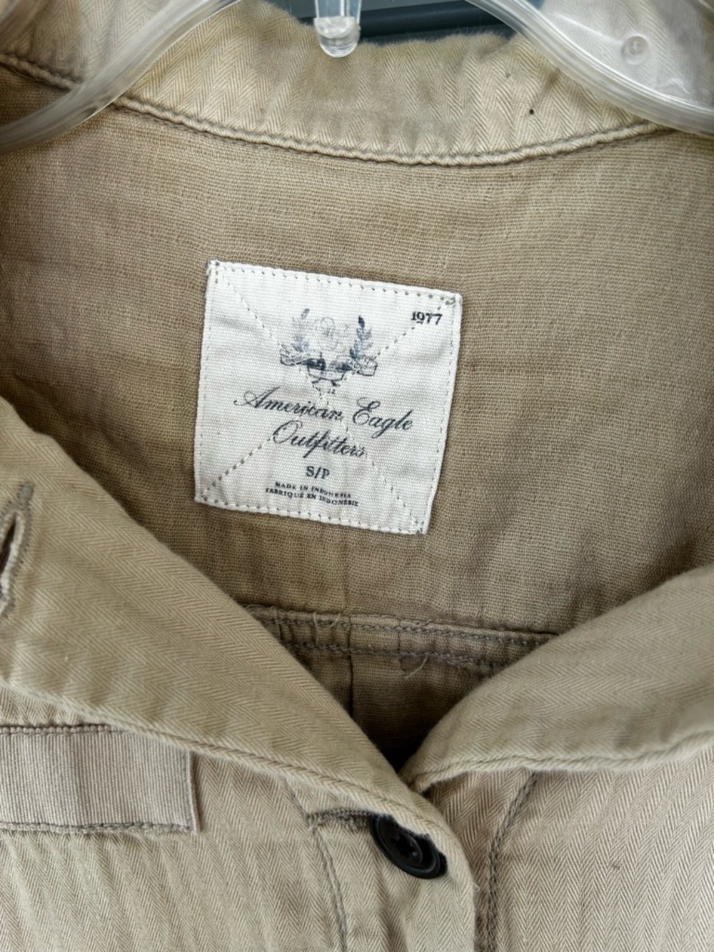 American Eagle Outfitters Beige Utility Jacket 100% cotton - Picture 2 of 5